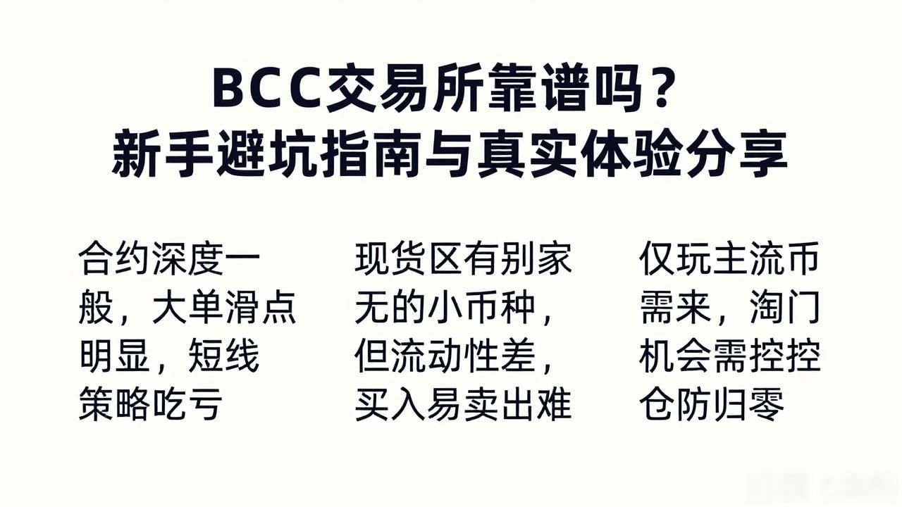 BCC交易所靠谱吗？新手避坑指南与真实体验分享