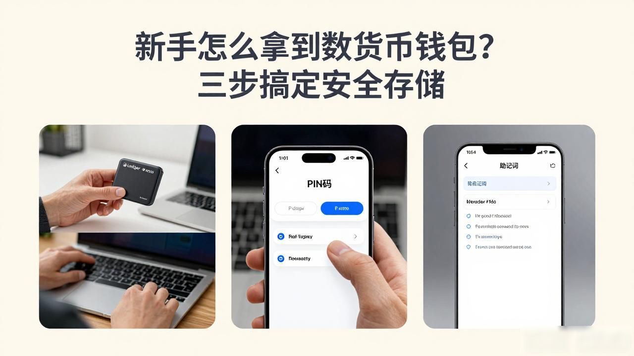 新手怎么拿到数字货币钱包？三步搞定安全存储