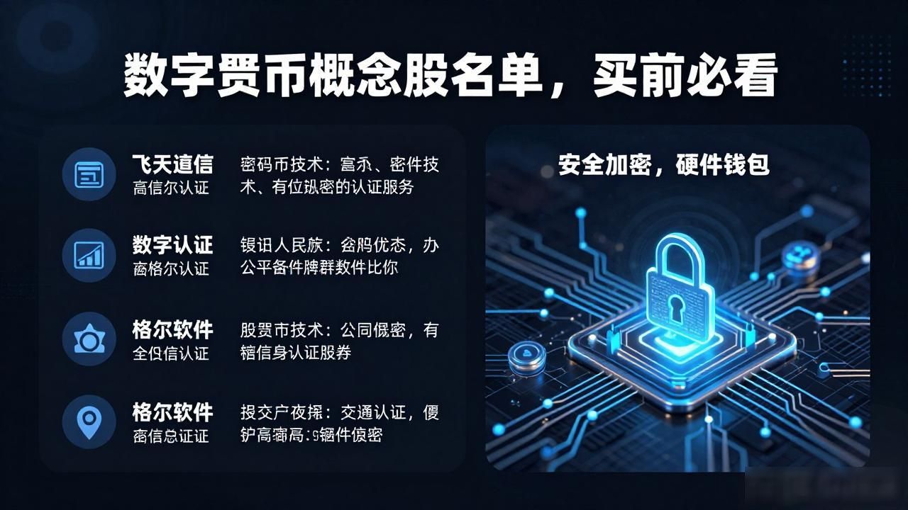 数字货币概念股名单，买前必看