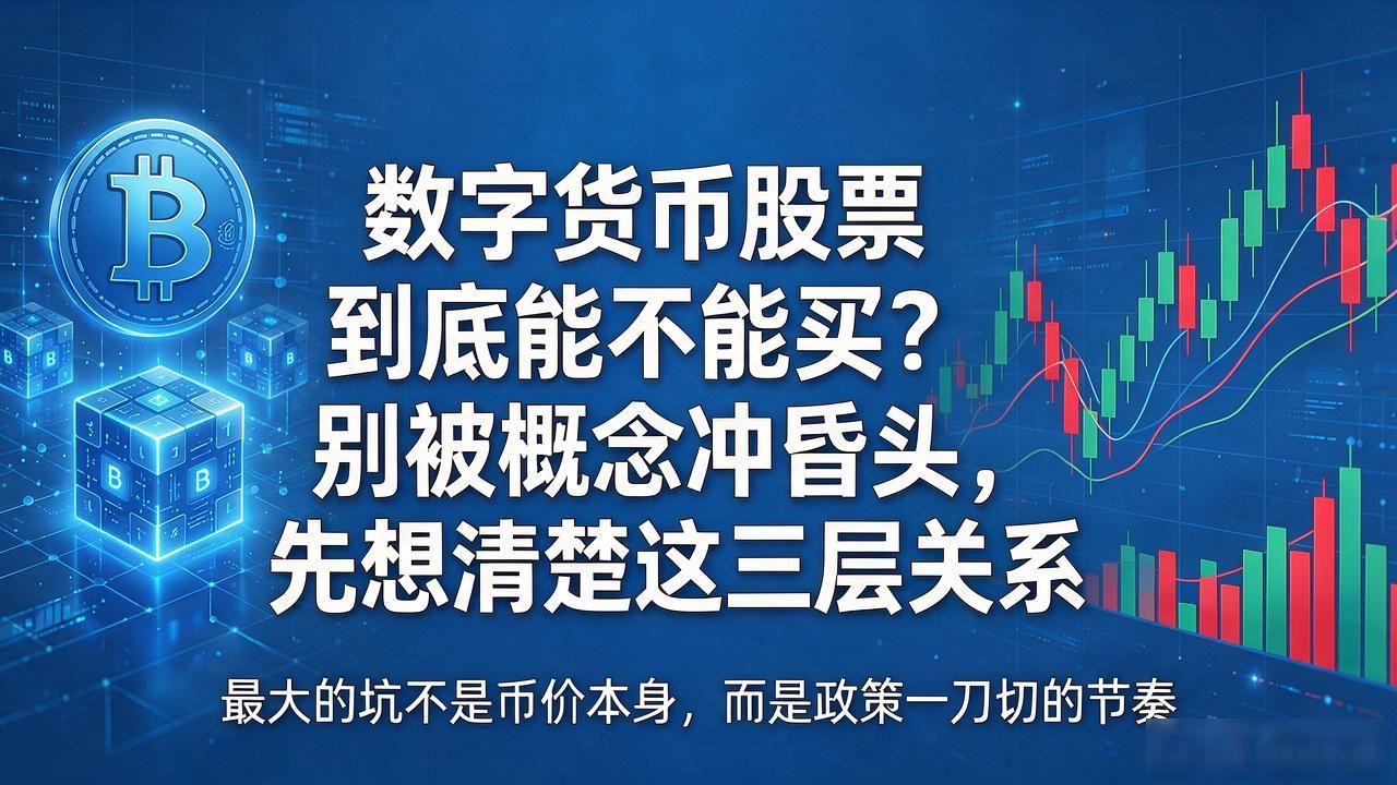 数字货币股票到底能不能买？别被概念冲昏头，先想清楚这三层关系