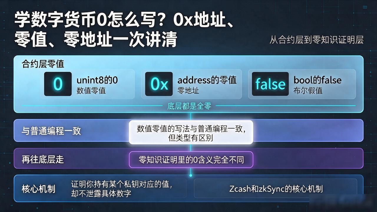 学数字货币0怎么写？0x地址、零值、零地址一次讲清