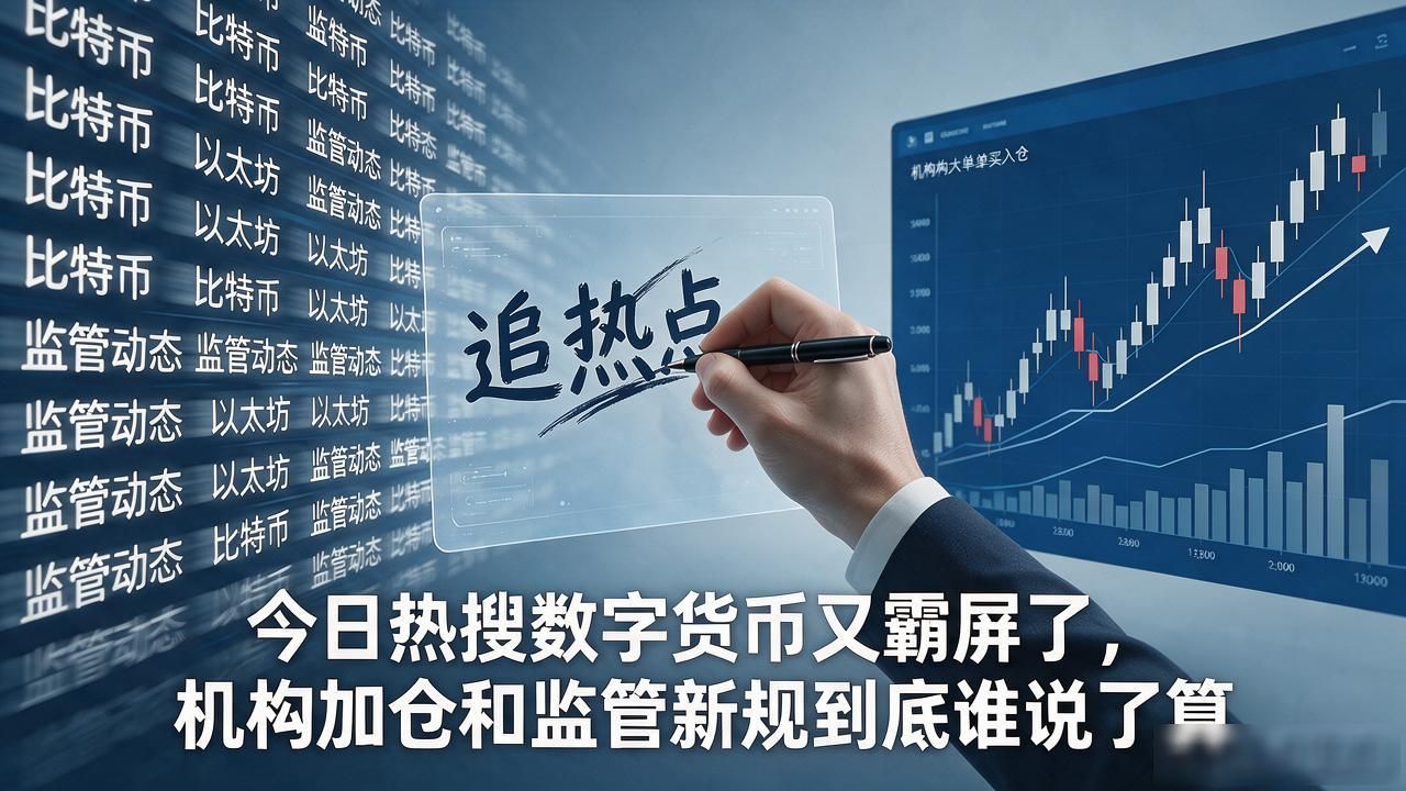 今日热搜数字货币又霸屏了，机构加仓和监管新规到底谁说了算