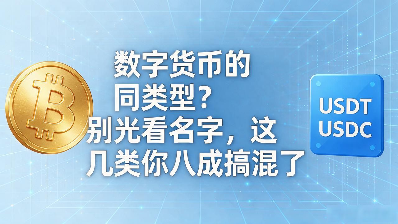 数字货币的同类型？别光看名字，这几类你八成搞混了