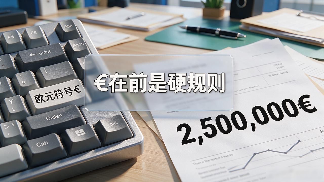 欧元符号€放数字前面还是后面？财务外贸人员必知的书写规范