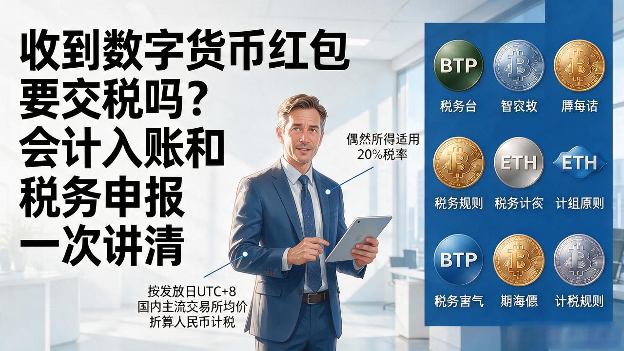收到数字货币红包要交税吗？会计入账和税务申报一次讲清