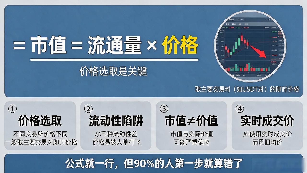 数字货币怎么算市值？公式就一行，但90%的人第一步就算错了