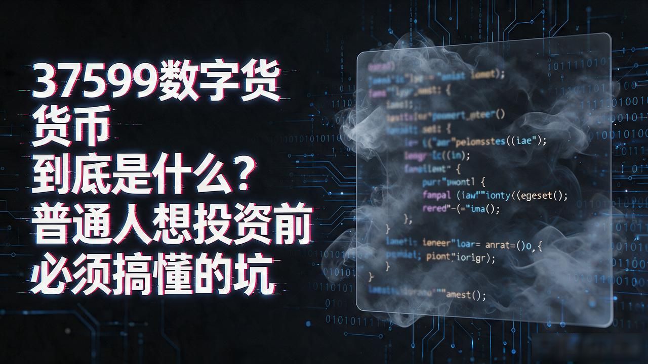37599数字货币到底是什么？普通人想投资前必须搞懂的坑