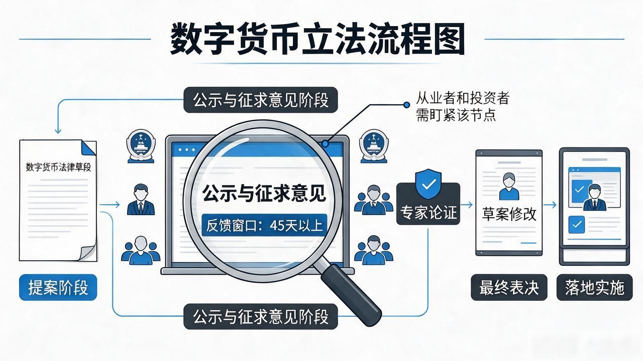 数字货币立法流程图：从提案到落地全步骤，一眼看懂