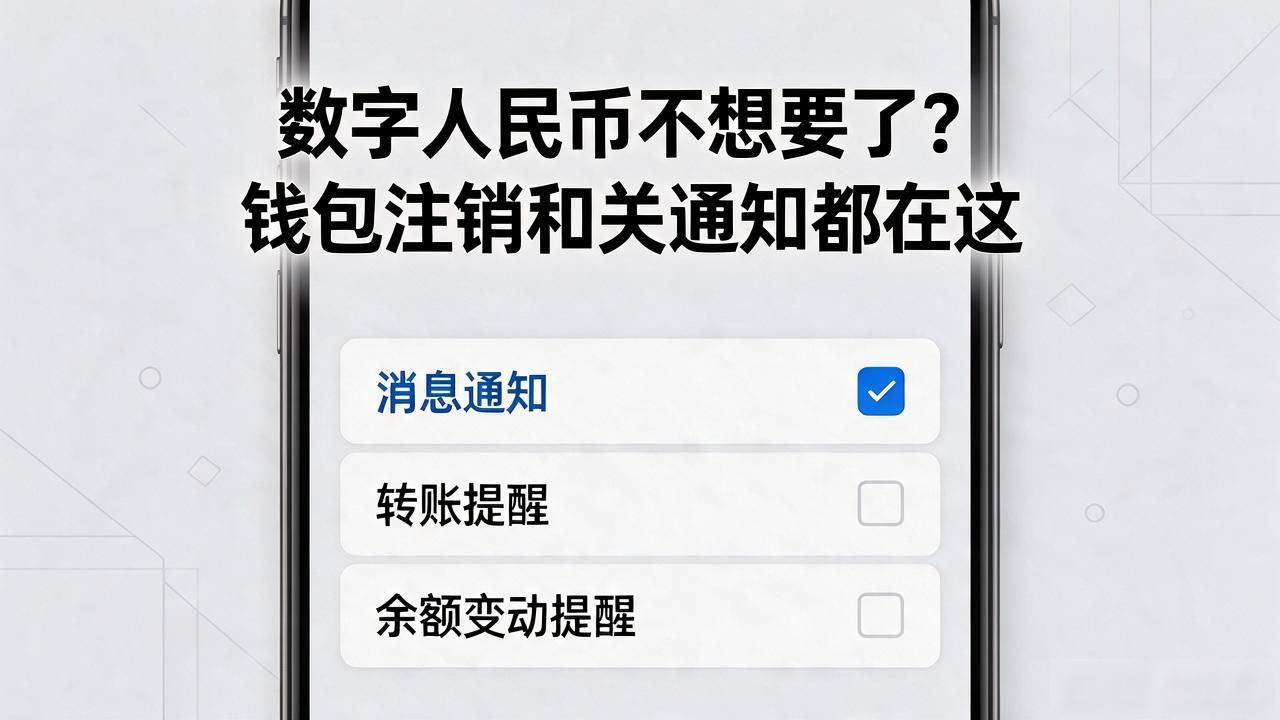 数字人民币不想要了？钱包注销和关通知都在这