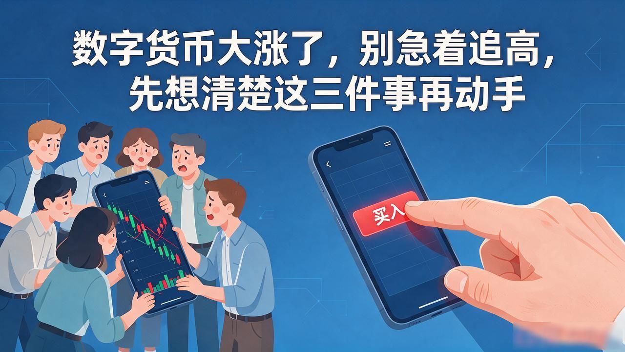 数字货币大涨了，别急着追高，先想清楚这三件事再动手