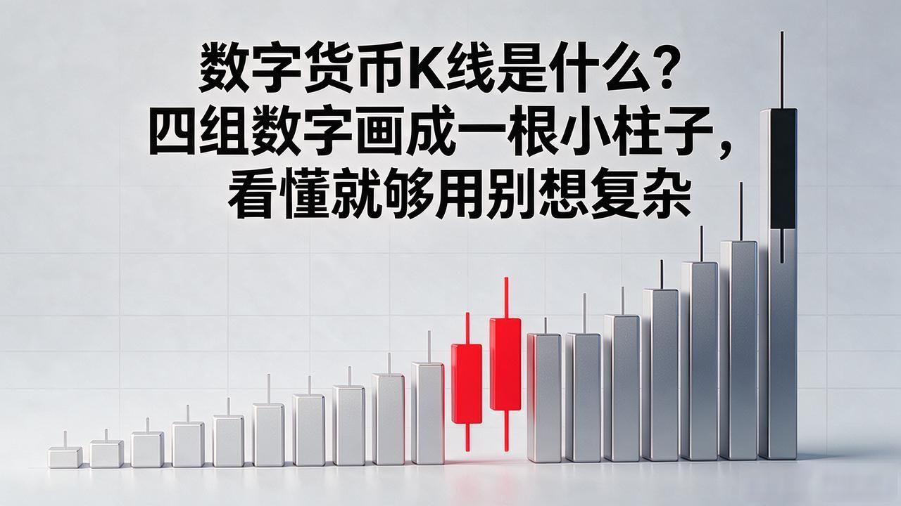 数字货币K线是什么？四组数字画成一根小柱子，看懂就够用别想复杂
