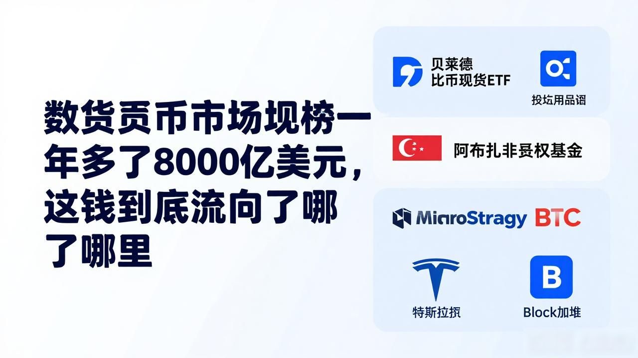 数字货币市场规模一年多了8000亿美元，这钱到底流向了哪里