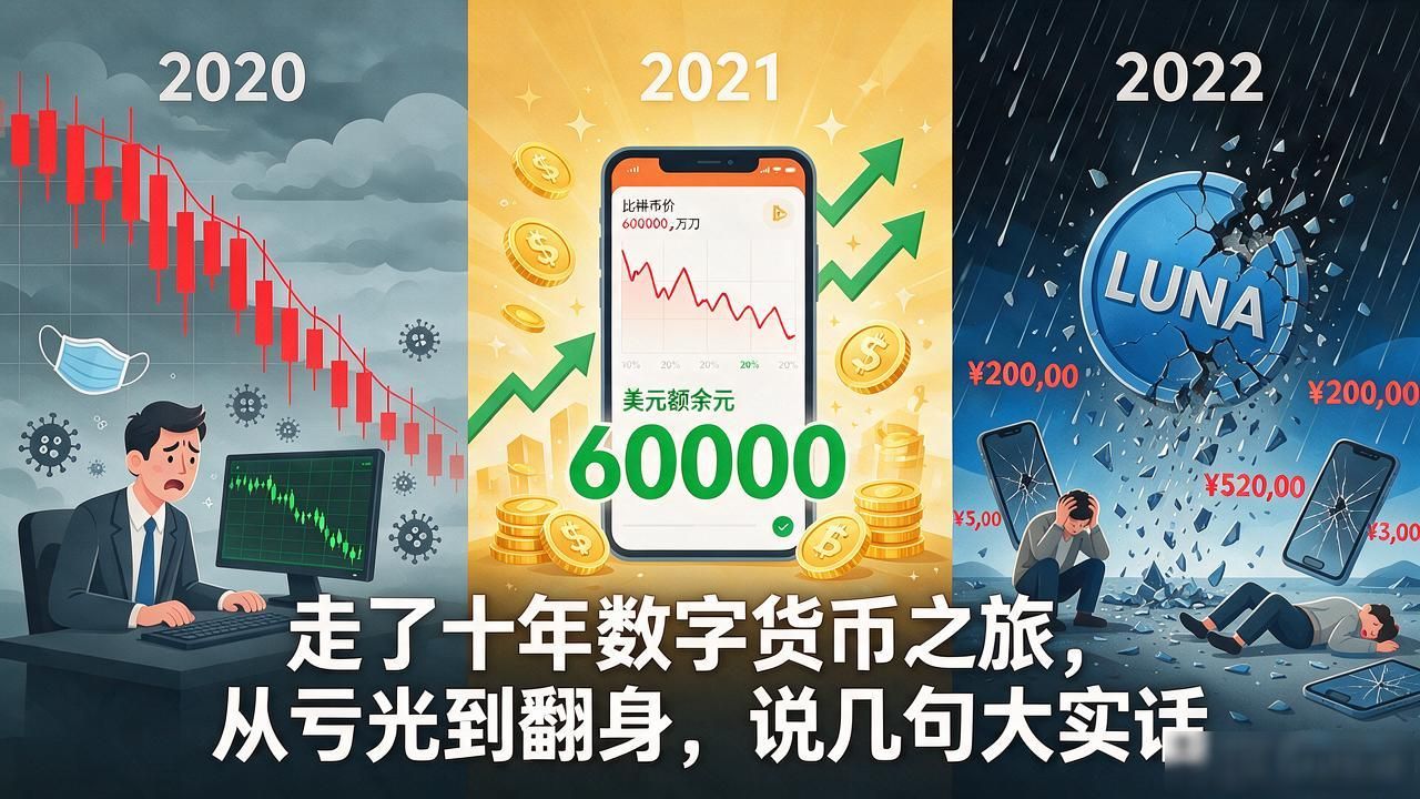 走了十年数字货币之旅，从亏光到翻身，说几句大实话