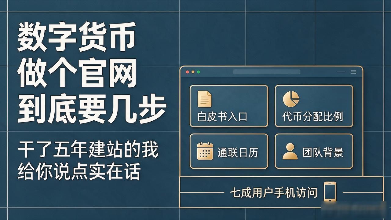 数字货币做个官网到底要几步，干了五年建站的我给你说点实在话