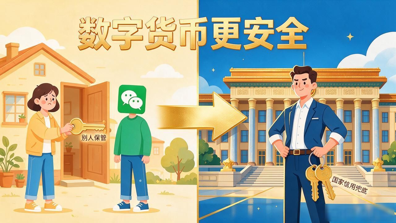 通俗来说数字货币到底是什么，跟纸币、支付宝、微信有啥不一样