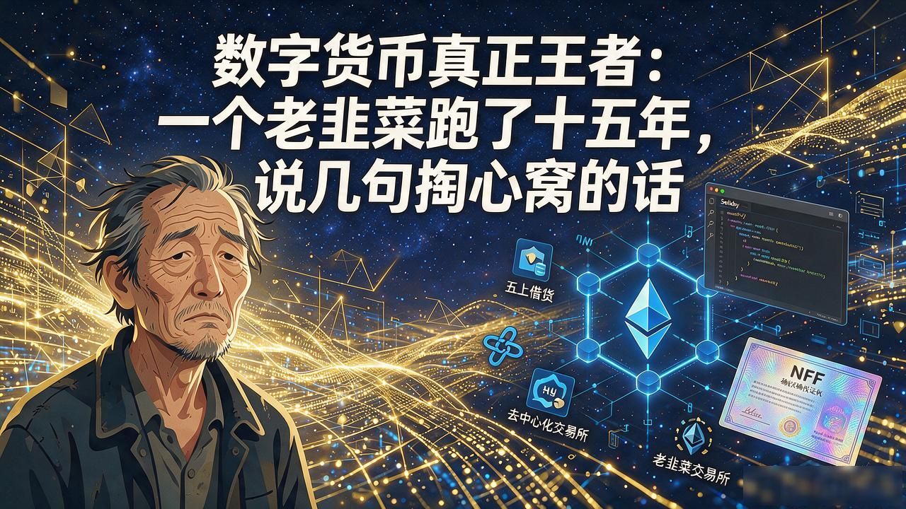 数字货币真正王者：一个老韭菜跑了十五年，说几句掏心窝的话