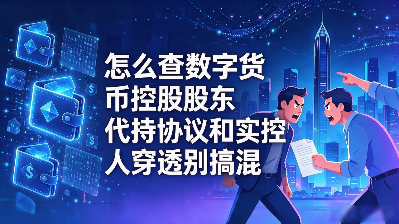 怎么查数字货币控股股东 代持协议和实控人穿透别搞混
