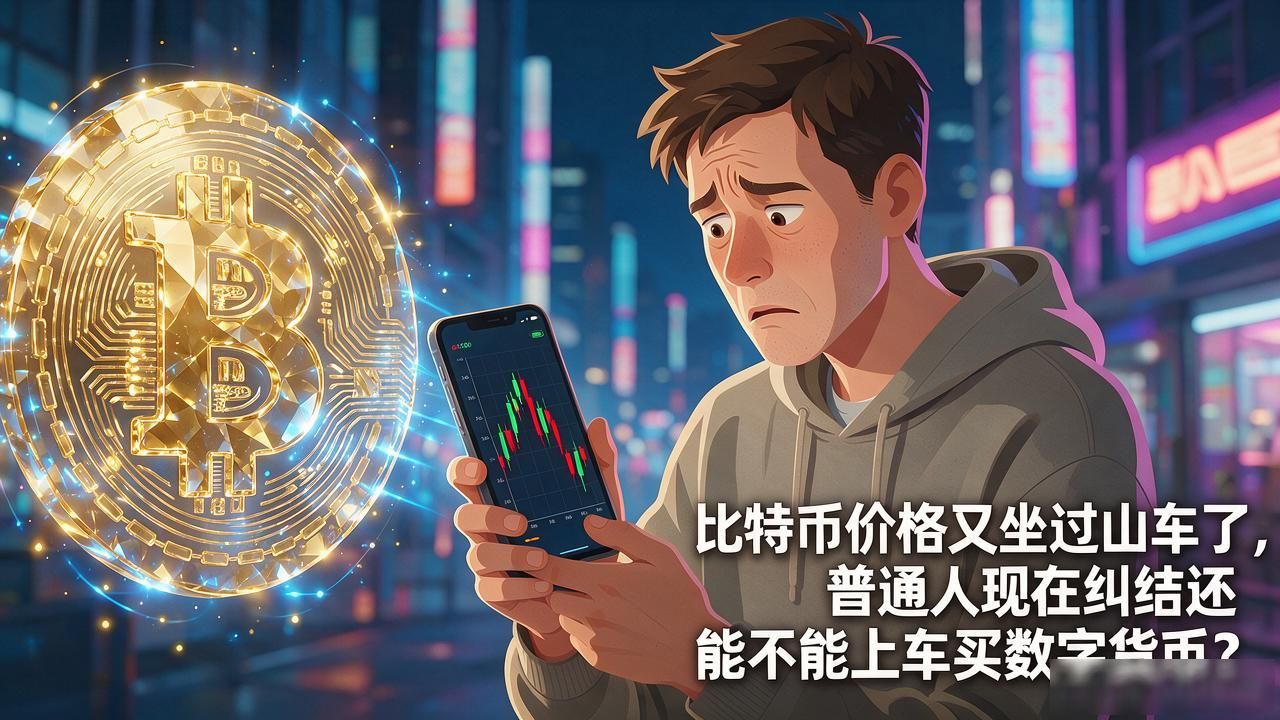 比特币价格又坐过山车了，普通人现在纠结还能不能上车买数字货币