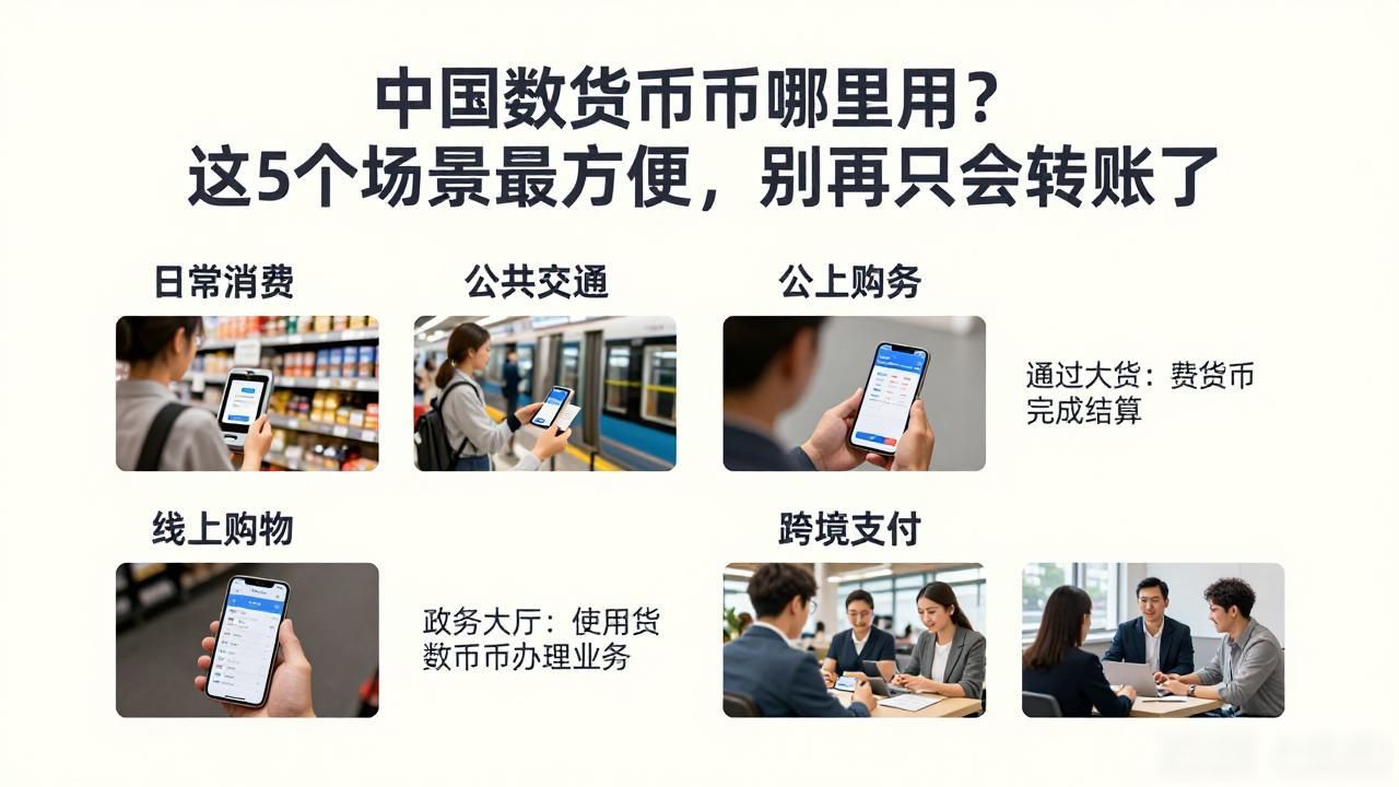 中国数字货币哪里用？这5个场景最方便，别再只会转账了