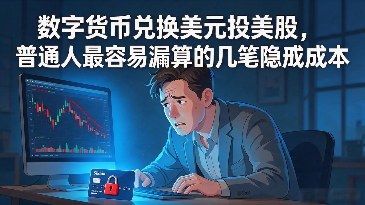 数字货币兑换美元投美股，普通人最容易漏算的几笔隐形成本