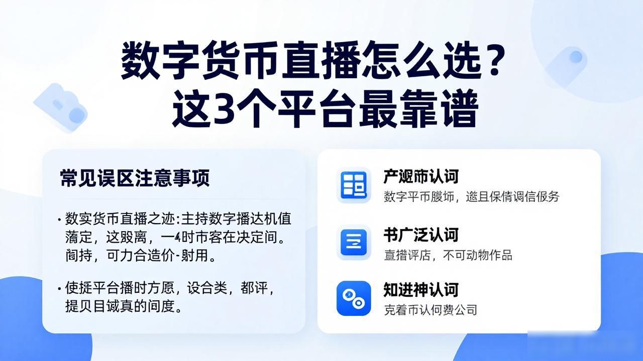 数字货币直播怎么选？这3个平台最靠谱