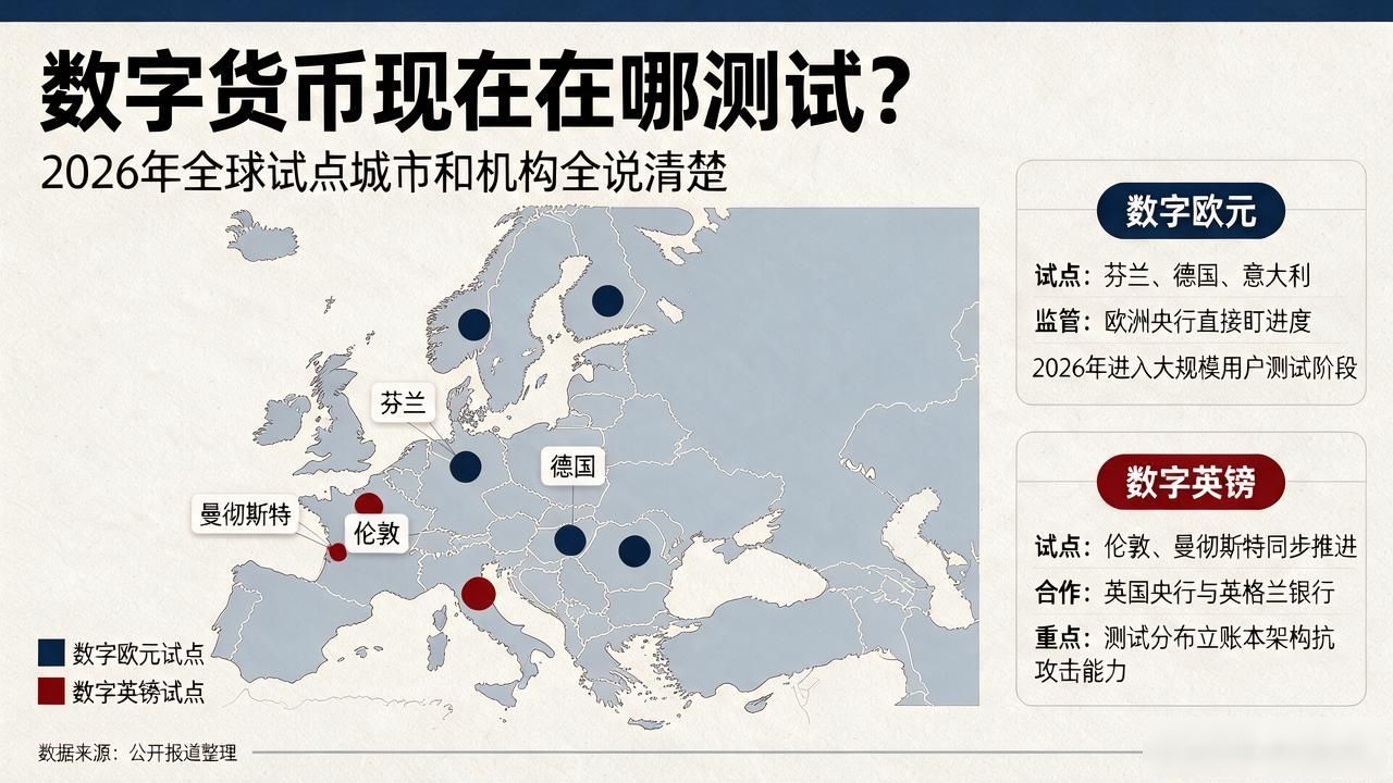 数字货币现在在哪测试？2026年全球试点城市和机构全说清楚