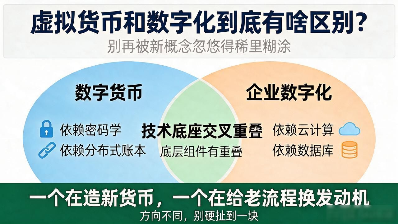 虚拟货币和数字化到底有啥区别？别再被新概念忽悠得稀里糊涂