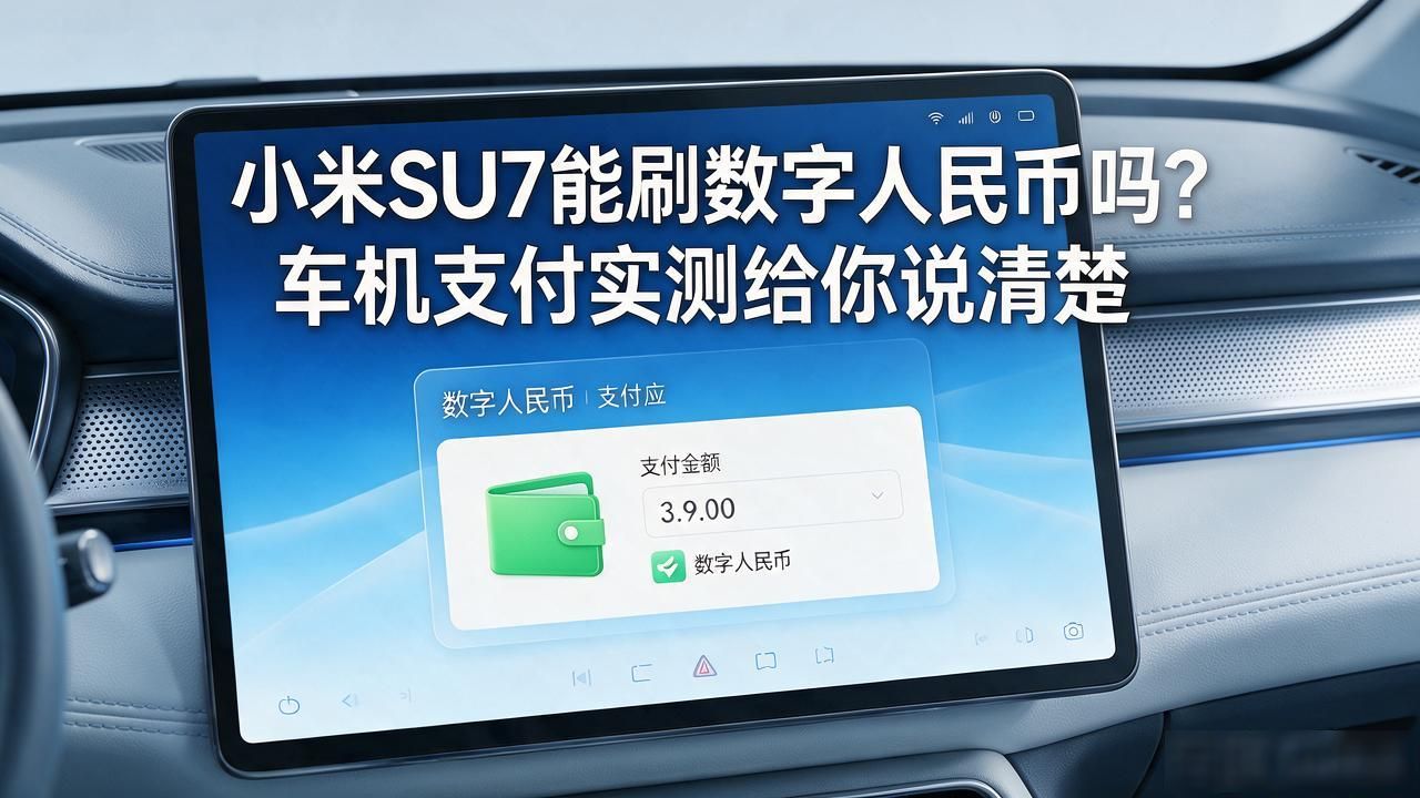 小米SU7能刷数字人民币吗？车机支付实测给你说清楚
