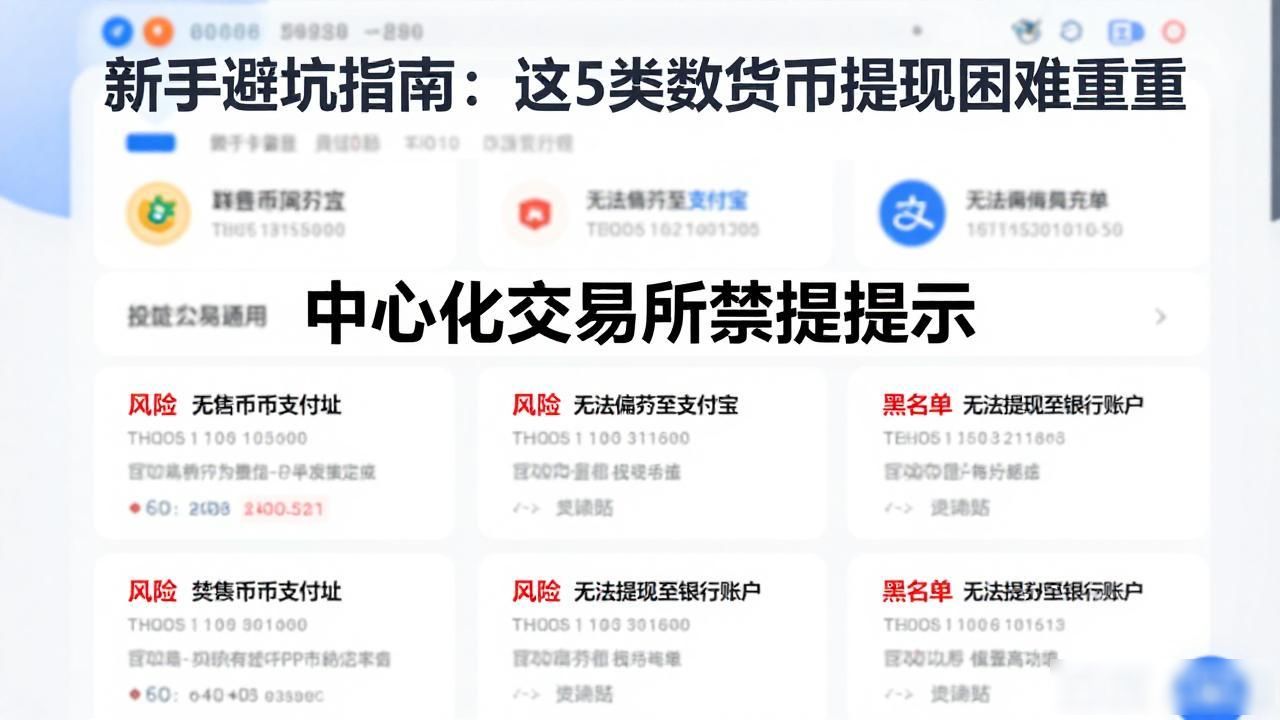 新手避坑指南：这5类数字货币提现困难重重
