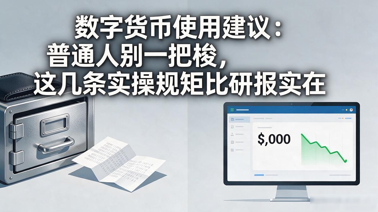 数字货币使用建议：普通人别一把梭，这几条实操规矩比研报实在