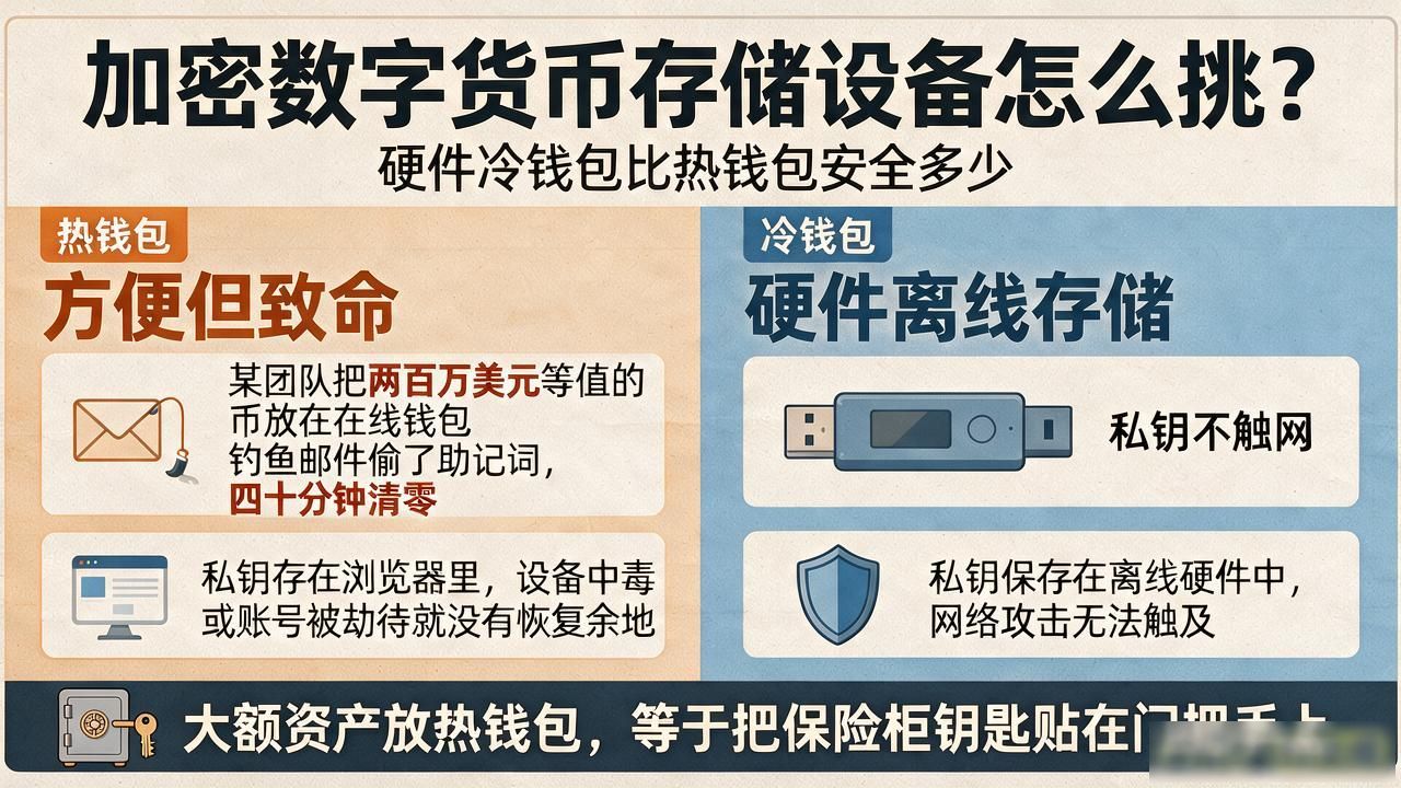 加密数字货币存储设备怎么挑？硬件冷钱包比热钱包安全多少