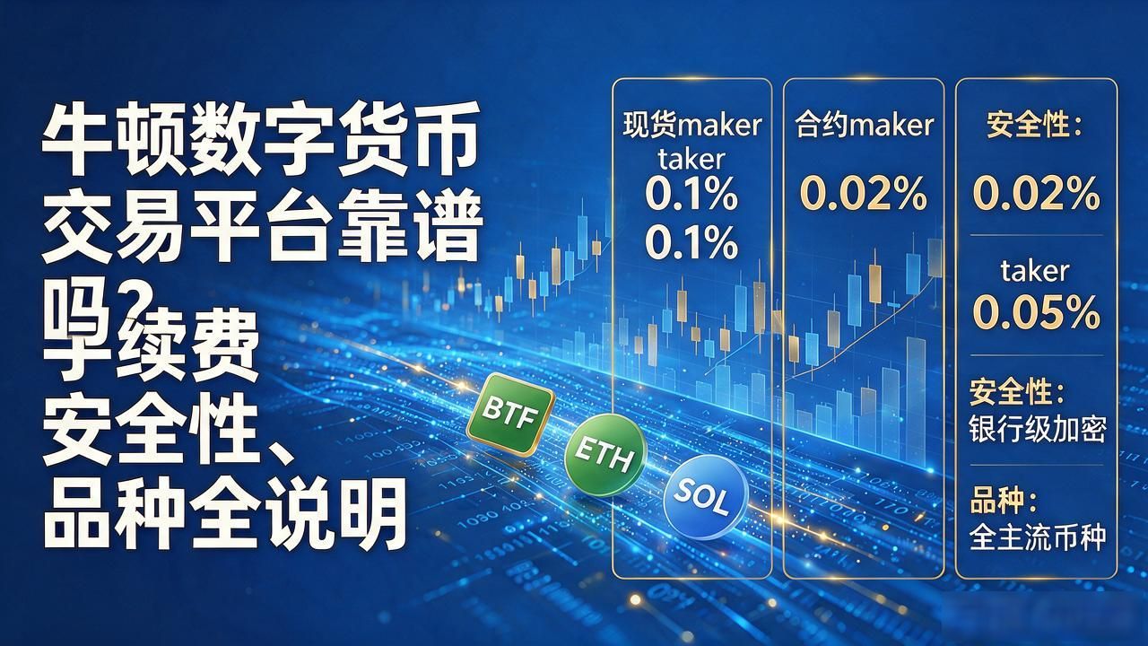牛顿数字货币交易平台靠谱吗？手续费、安全性、品种全说明