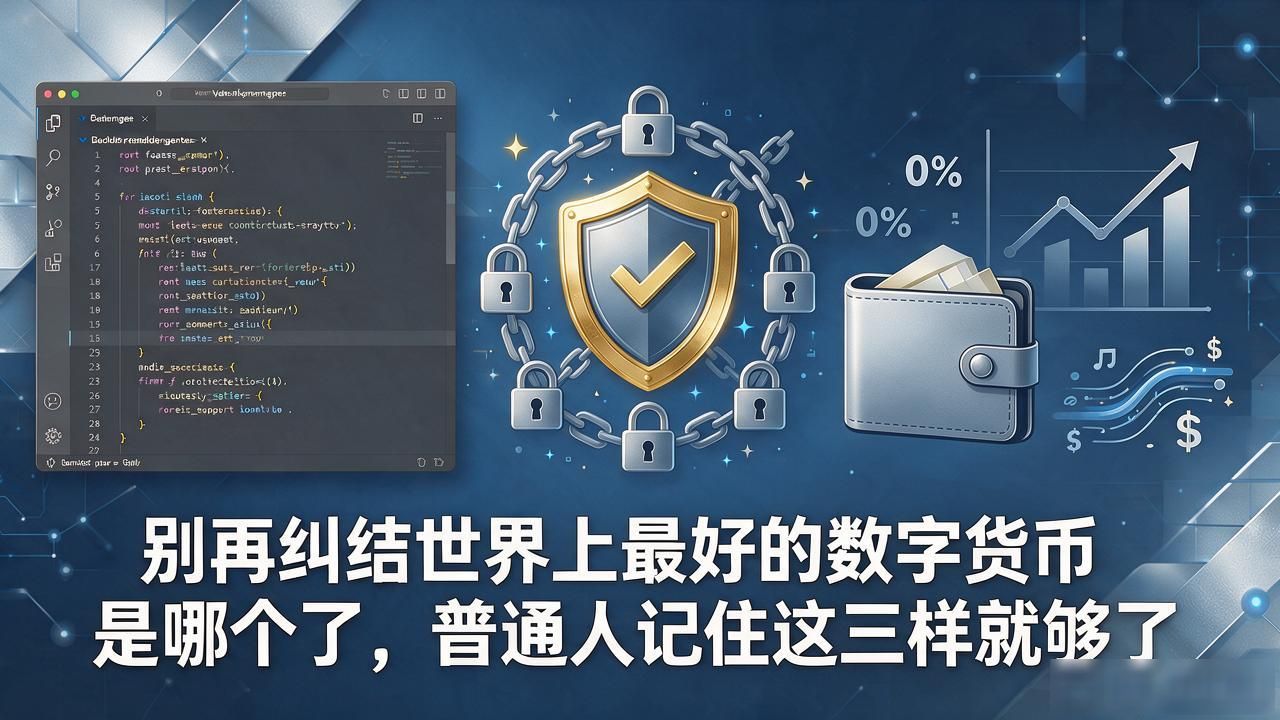 别再纠结世界上最好的数字货币是哪个了，普通人记住这三样就够了