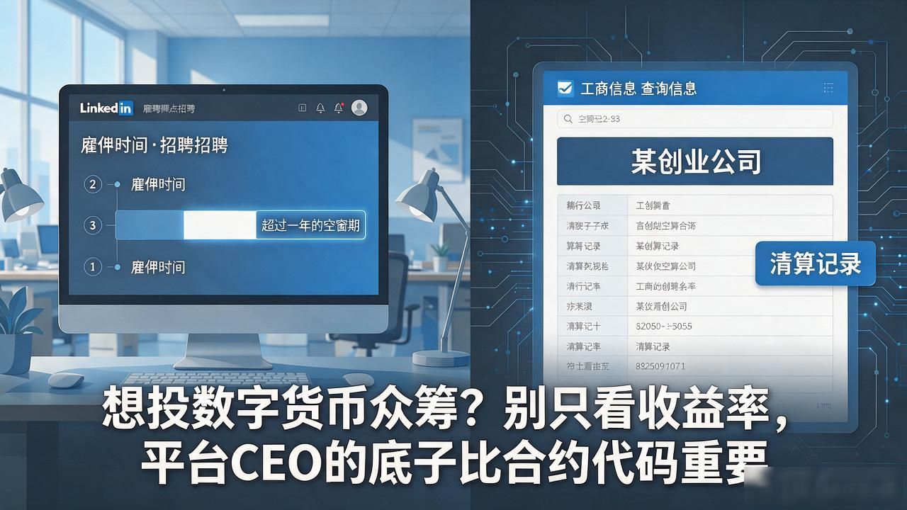 想投数字货币众筹？别只看收益率，平台CEO的底子比合约代码重要