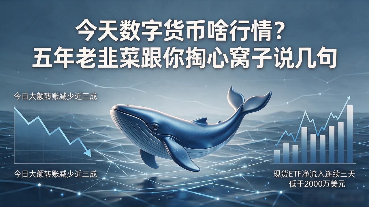 今天数字货币啥行情？五年老韭菜跟你掏心窝子说几句