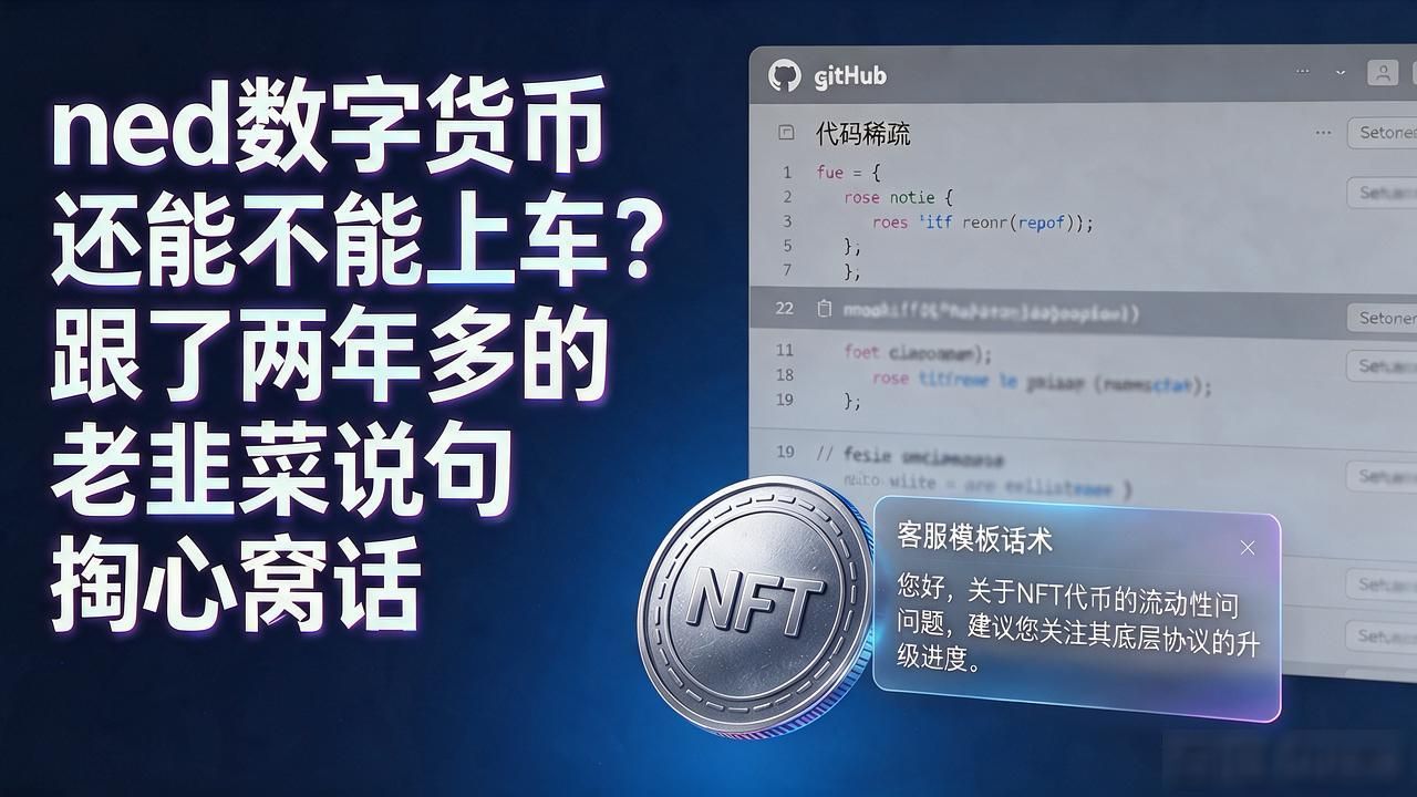 ned数字货币还能不能上车？跟了两年多的老韭菜说句掏心窝话