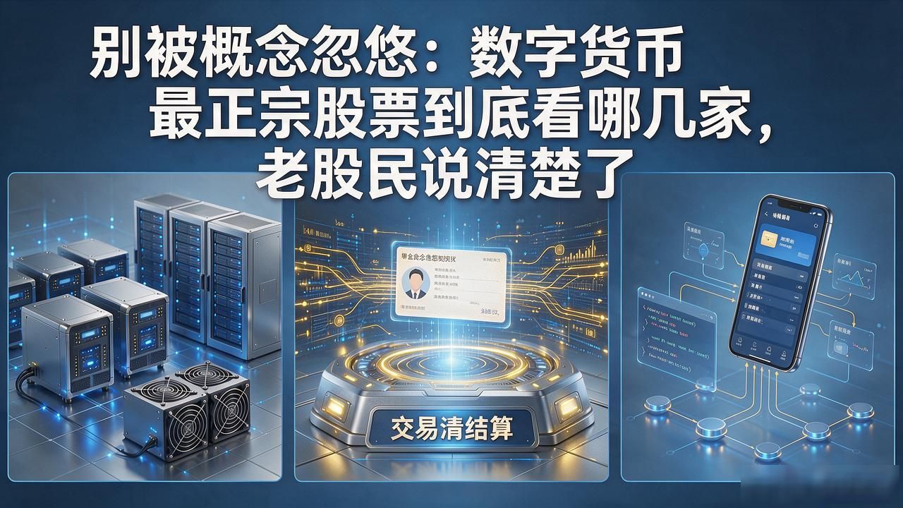 别被概念忽悠：数字货币最正宗股票到底看哪几家，老股民说清楚了