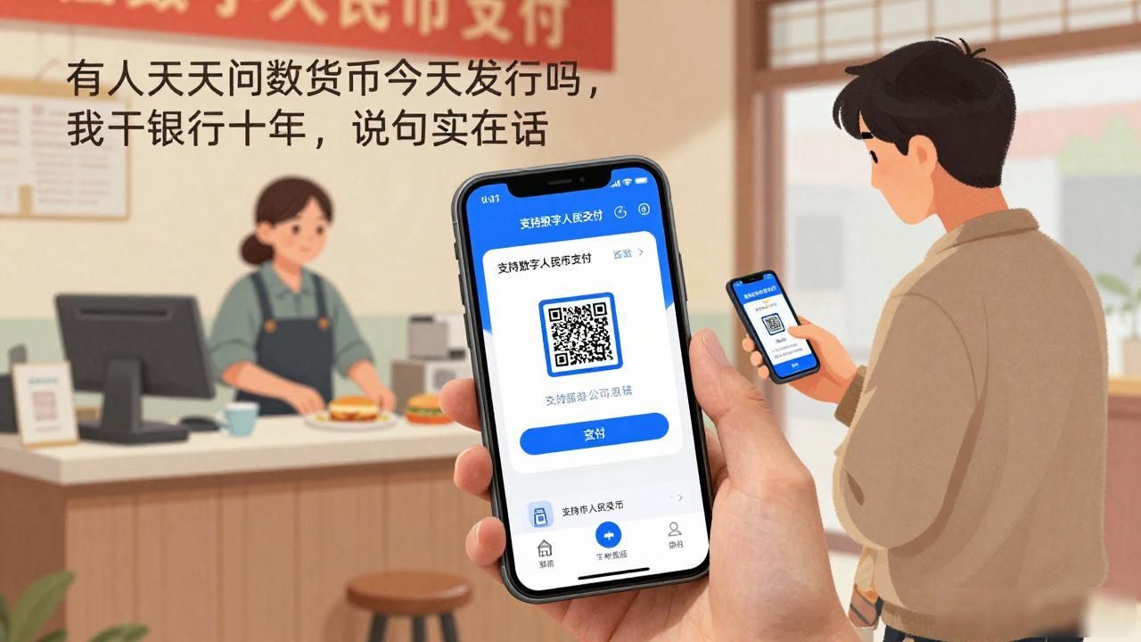 有人天天问数字货币今天发行吗，我干银行二十年，说句实在话