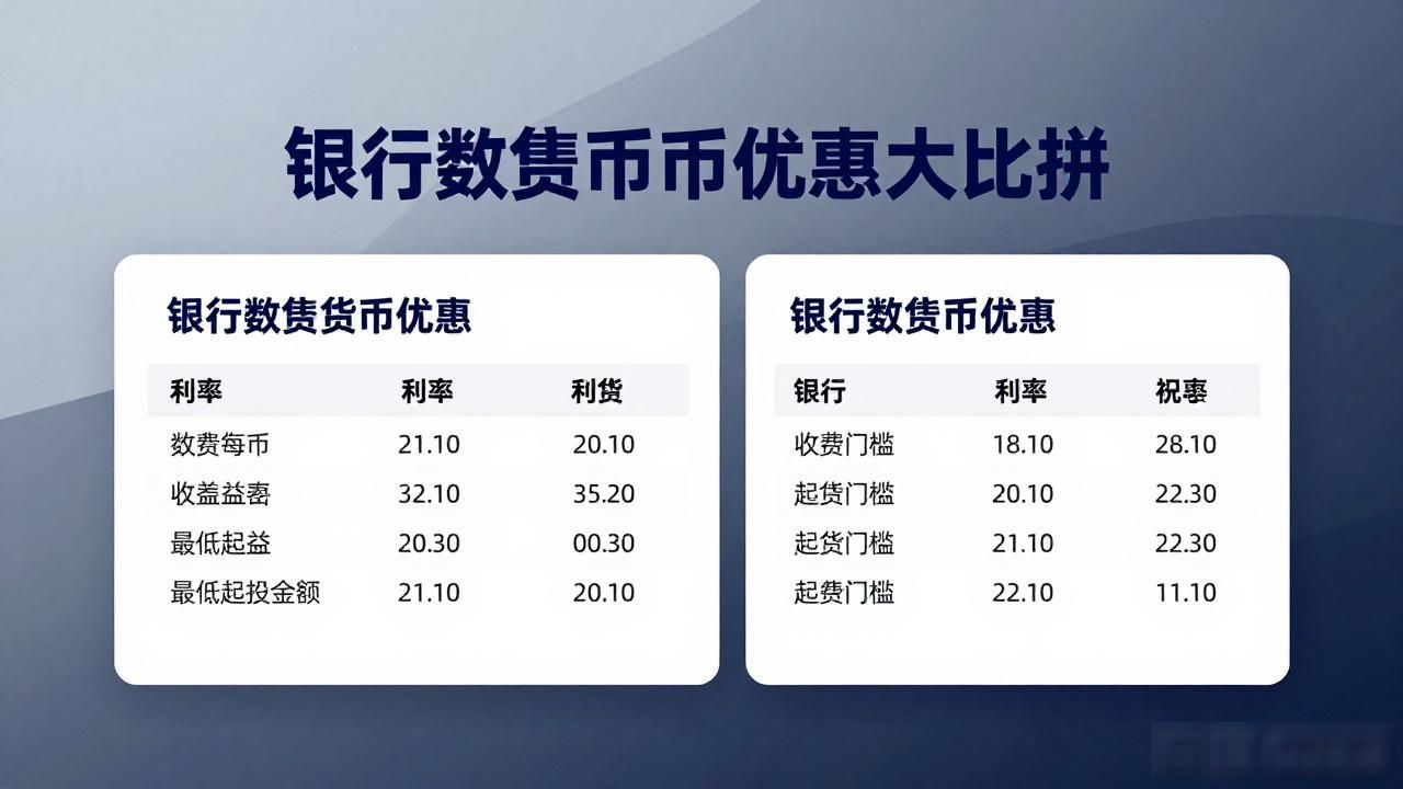银行数字货币优惠大比拼