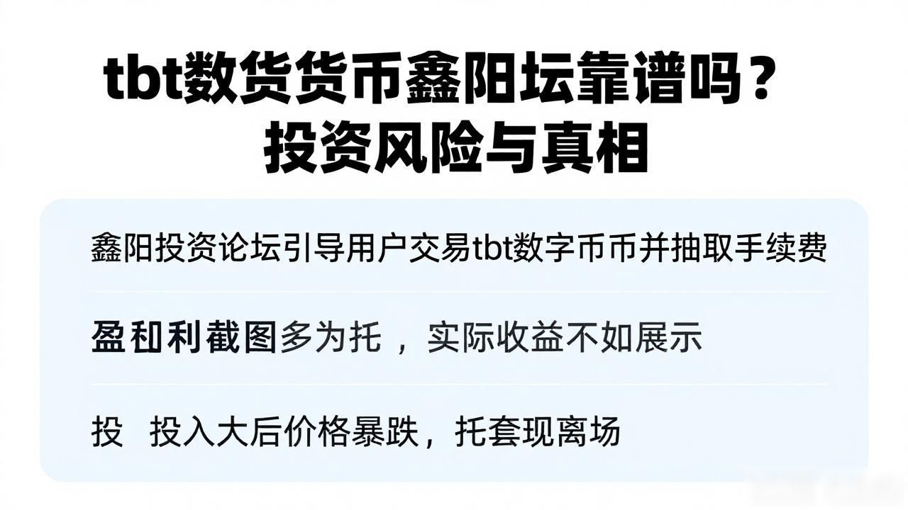 tbt数字货币鑫阳论坛靠谱吗？投资风险与真相