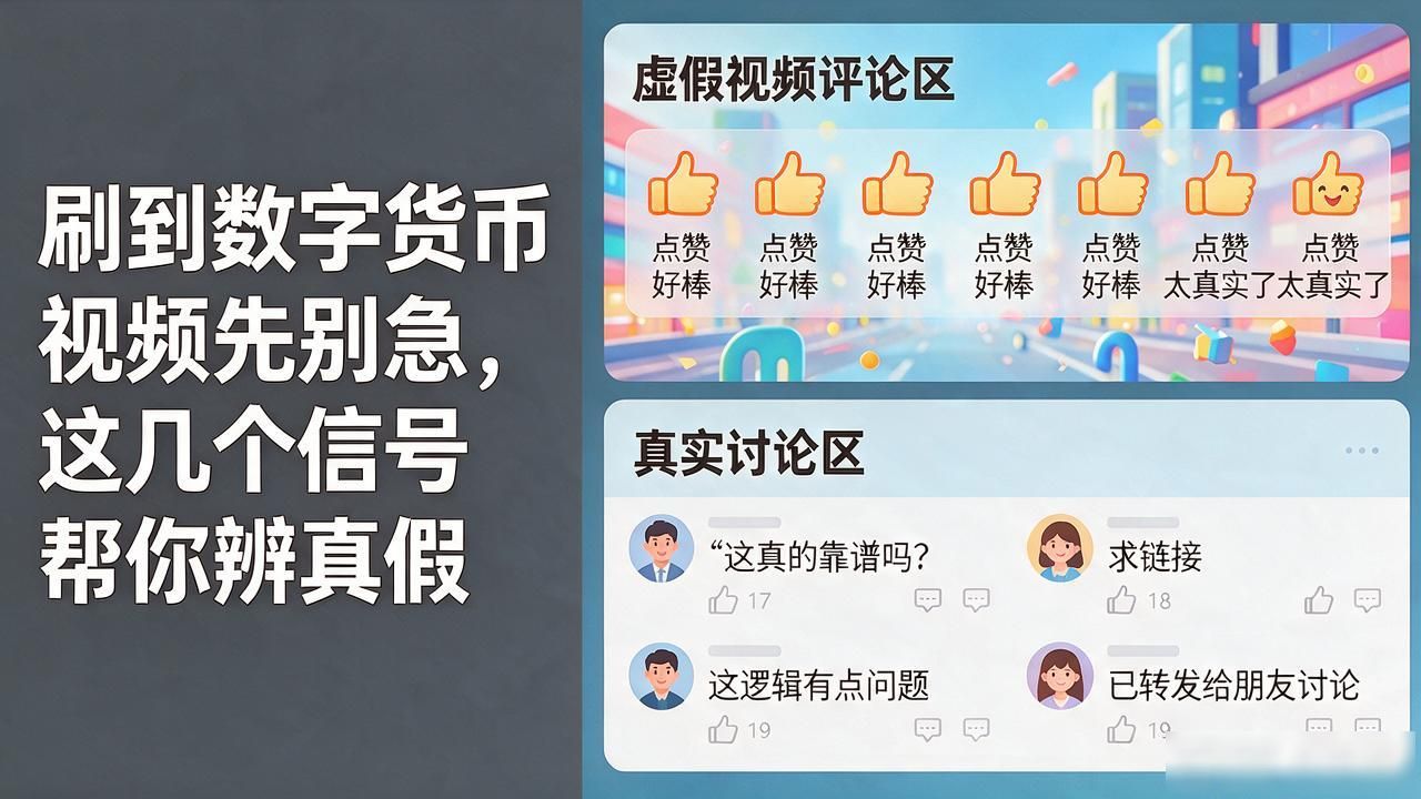 刷到数字货币视频先别急，这几个信号帮你辨真假