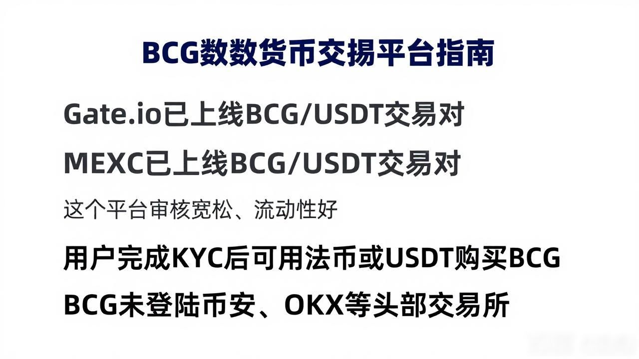 BCG数字货币交易平台指南