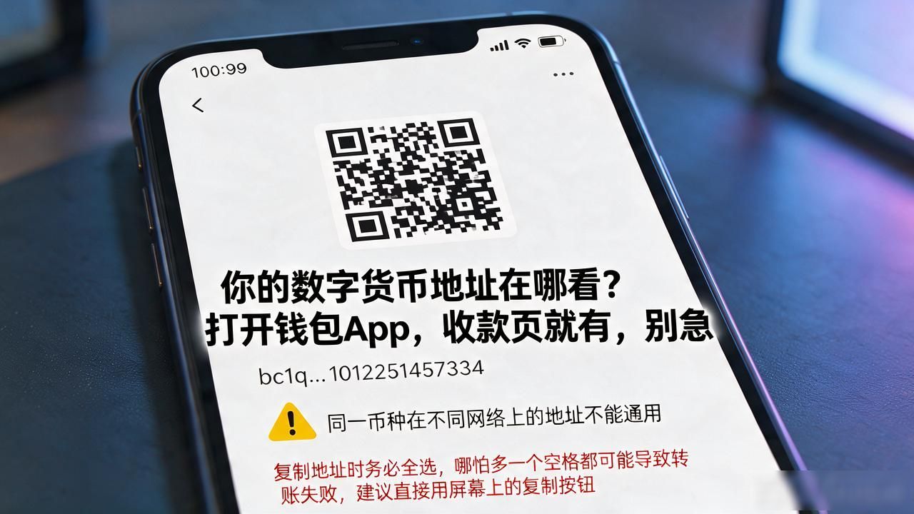 你的数字货币地址在哪看？打开钱包App，收款页就有，别急