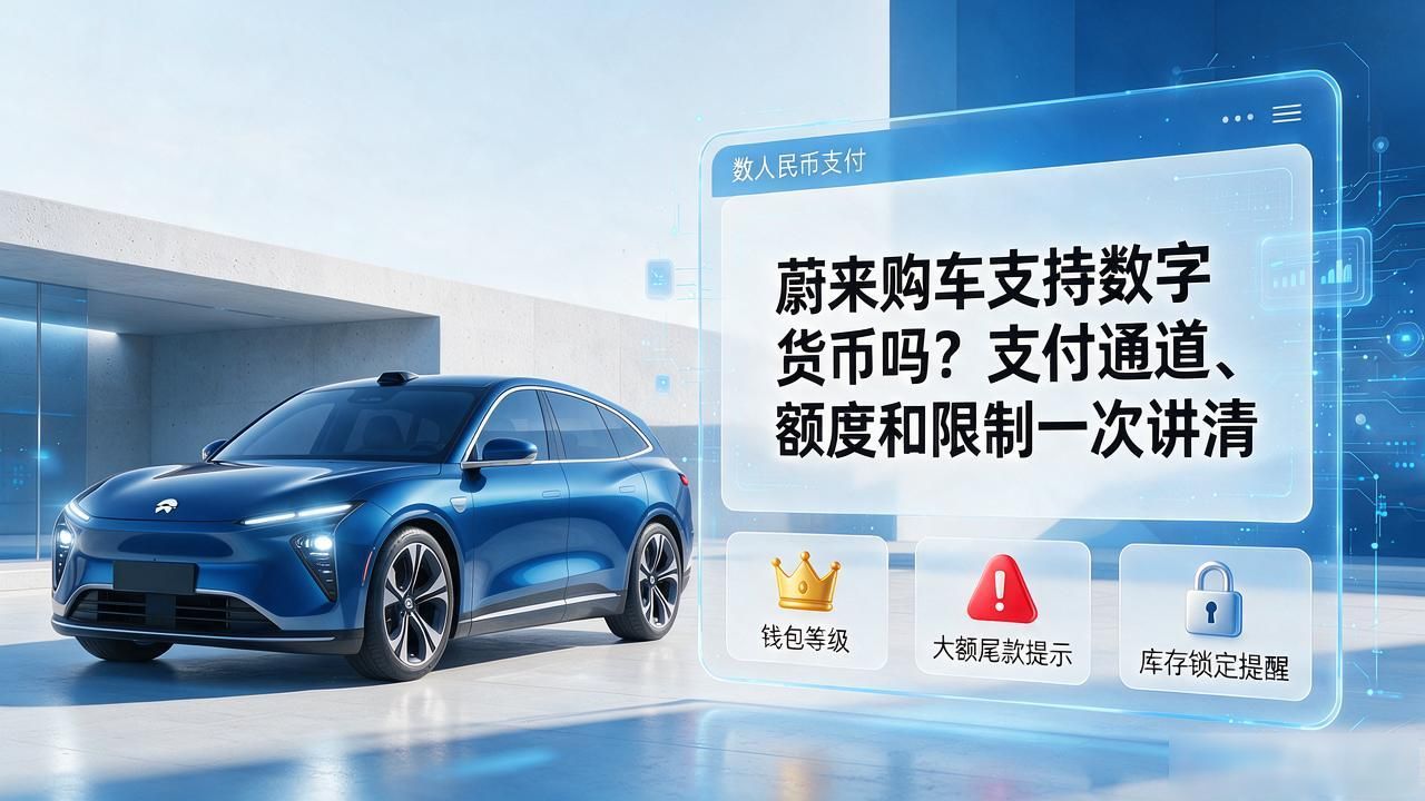 蔚来购车支持数字货币吗？支付通道、额度和限制一次讲清