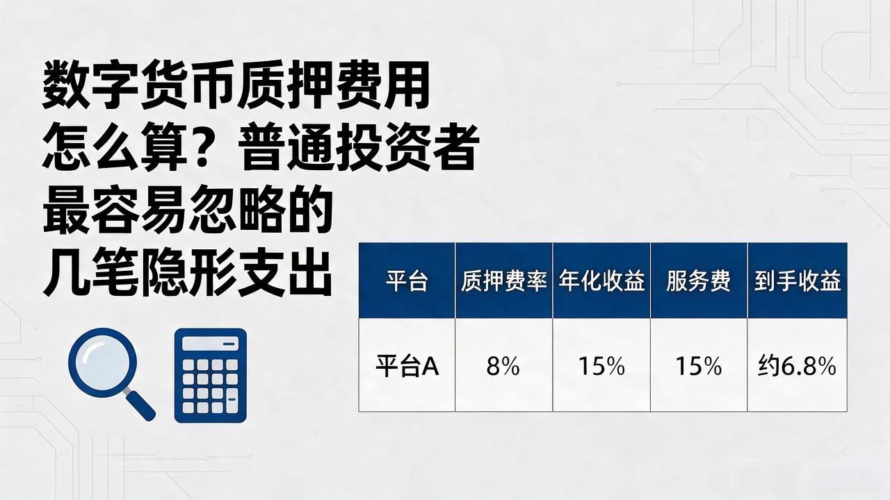 数字货币质押费用怎么算？普通投资者最容易忽略的几笔隐形支出